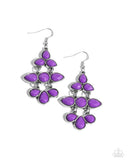 Bay Breezin - Purple Earrings - Paparazzi Accessories Earrings Bedazzle Me Pretty Mobile Fashion Boutique