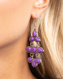 Bay Breezin - Purple Earrings - Paparazzi Accessories Earrings Bedazzle Me Pretty Mobile Fashion Boutique