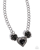 Be My Forever - Black Necklace - Paparazzi Accessories Necklace Bedazzle Me Pretty Mobile Fashion Boutique