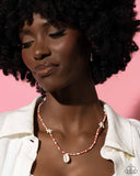 Beachside Beauty - Orange Necklace - Paparazzi Accessories Necklace Bedazzle Me Pretty Mobile Fashion Boutique