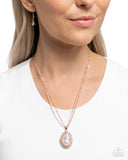 Beachy Baroness - Rose Gold Necklace - Paparazzi Accessories Necklace Bedazzle Me Pretty Mobile Fashion Boutique