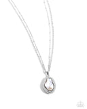Beachy Baroness - White Necklace - Paparazzi Accessories Necklace Bedazzle Me Pretty Mobile Fashion Boutique