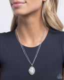 Beachy Baroness - White Necklace - Paparazzi Accessories Necklace Bedazzle Me Pretty Mobile Fashion Boutique