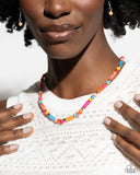 Beaded Beginner - Orange Necklace - Paparazzi Accessories Necklace Bedazzle Me Pretty Mobile Fashion Boutique