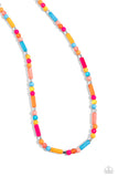 Beaded Beginner - Orange Necklace - Paparazzi Accessories Necklace Bedazzle Me Pretty Mobile Fashion Boutique