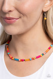 Beaded Beginner - Orange Necklace - Paparazzi Accessories Necklace Bedazzle Me Pretty Mobile Fashion Boutique