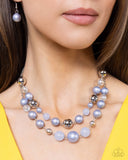 Beaded Benefit - Blue Necklace - Paparazzi Accessories Necklace Bedazzle Me Pretty Mobile Fashion Boutique