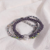 Beaded Boundary - Silver Bracelet - Paparazzi Accessories Bracelet Bedazzle Me Pretty Mobile Fashion Boutique