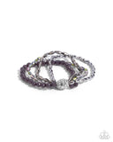 Beaded Boundary - Silver Bracelet - Paparazzi Accessories Bracelet Bedazzle Me Pretty Mobile Fashion Boutique