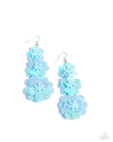 Beaded Bouquet - Blue Earrings - Paparazzi Accessories Earrings Bedazzle Me Pretty Mobile Fashion Boutique