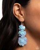 Beaded Bouquet - Blue Earrings - Paparazzi Accessories Earrings Bedazzle Me Pretty Mobile Fashion Boutique