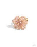 Beaded Boutonnière - Gold Ring - Paparazzi Accessories Ring Bedazzle Me Pretty Mobile Fashion Boutique