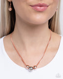 Beaming Beads - Copper Necklace - Paparazzi Accessories Necklace Bedazzle Me Pretty Mobile Fashion Boutique