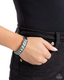 Beautiful Badlands - Blue Bracelet - Paparazzi Accessories Bracelet Bedazzle Me Pretty Mobile Fashion Boutique
