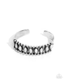 Beautiful Badlands - White Bracelet - Paparazzi Accessories Bracelet Bedazzle Me Pretty Mobile Fashion Boutique