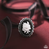 Beautiful Bloom - White Ring - Paparazzi Accessories Ring Bedazzle Me Pretty Mobile Fashion Boutique