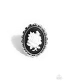 Beautiful Bloom - White Ring - Paparazzi Accessories Ring Bedazzle Me Pretty Mobile Fashion Boutique
