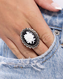 Beautiful Bloom - White Ring - Paparazzi Accessories Ring Bedazzle Me Pretty Mobile Fashion Boutique