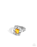 Beautiful Things - Yellow Ring - Paparazzi Accessories Ring Bedazzle Me Pretty Mobile Fashion Boutique