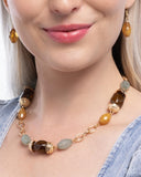 Beauty Culture - Brown Complete Look  - Paparazzi Accessories Bedazzle Me Pretty Mobile Fashion Boutique