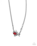 Bedazzled Beetle - Red Necklace - Paparazzi Accessories Necklace Bedazzle Me Pretty Mobile Fashion Boutique