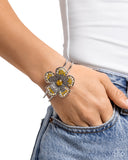 Bedazzled Bloom - Yellow Bracelet - Paparazzi Accessories Bracelet Bedazzle Me Pretty Mobile Fashion Boutique