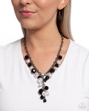 Beehive Barrage - Black Necklace - Paparazzi Accessories Necklace Bedazzle Me Pretty Mobile Fashion Boutique