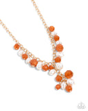 Beehive Barrage - Orange Necklace - Paparazzi Accessories Necklace Bedazzle Me Pretty Mobile Fashion Boutique