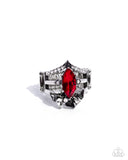 Beggin for Bling - Red Ring - Paparazzi Accessories Ring Bedazzle Me Pretty Mobile Fashion Boutique