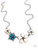 Behold the Bloom - White Necklace - Paparazzi Accessories Necklace Bedazzle Me Pretty Mobile Fashion Boutique