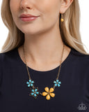 Behold the Bloom - Yellow Necklace - Paparazzi Accessories Necklace Bedazzle Me Pretty Mobile Fashion Boutique