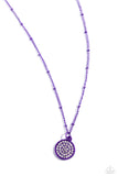 Bejeweled Basic - Purple Necklace - Paparazzi Accessories Necklace Bedazzle Me Pretty Mobile Fashion Boutique