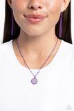 Bejeweled Basic - Purple Necklace - Paparazzi Accessories Necklace Bedazzle Me Pretty Mobile Fashion Boutique