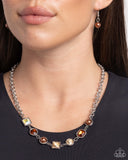 Bejeweled Bravado - Brown Necklace - Paparazzi Accessories Necklace Bedazzle Me Pretty Mobile Fashion Boutique