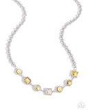 Bejeweled Bravado - Yellow Necklace - Paparazzi Accessories Necklace Bedazzle Me Pretty Mobile Fashion Boutique