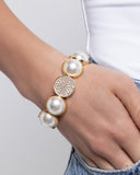 Believable Bling - Gold Bracelet - Paparazzi Accessories Bracelet Bedazzle Me Pretty Mobile Fashion Boutique