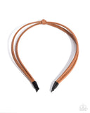 Believe It Or KNOT - Brown Headband - Paparazzi Accessories Bedazzle Me Pretty Mobile Fashion Boutique