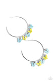 Bemusing Butterflies - Blue Earrings - Paparazzi Accessories Earrings Bedazzle Me Pretty Mobile Fashion Boutique