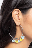 Bemusing Butterflies - Blue Earrings - Paparazzi Accessories Earrings Bedazzle Me Pretty Mobile Fashion Boutique