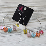 Bemusing Butterflies - Multi Earrings - Paparazzi Accessories Earrings Bedazzle Me Pretty Mobile Fashion Boutique