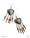 Besotted Badlands - Gold Earrings - Paparazzi Accessories Earrings Bedazzle Me Pretty Mobile Fashion Boutique