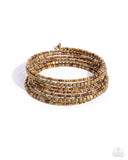 Best Way to Unwind - Brass Bracelet - Paparazzi Accessories Bracelet Bedazzle Me Pretty Mobile Fashion Boutique