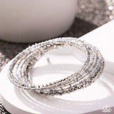Best Way to Unwind - Silver Bracelet - Paparazzi Accessories Bracelet Bedazzle Me Pretty Mobile Fashion Boutique