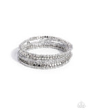 Best Way to Unwind - Silver Bracelet - Paparazzi Accessories Bracelet Bedazzle Me Pretty Mobile Fashion Boutique