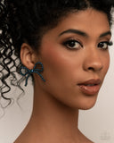 Better Ballerina - Blue Post Earrings - Paparazzi Accessories Post Earrings Bedazzle Me Pretty Mobile Fashion Boutique