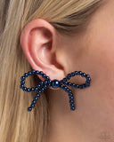 Better Ballerina - Blue Post Earrings - Paparazzi Accessories Post Earrings Bedazzle Me Pretty Mobile Fashion Boutique