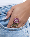 Better Blooms - Pink Ring - Paparazzi Accessories Ring Bedazzle Me Pretty Mobile Fashion Boutique