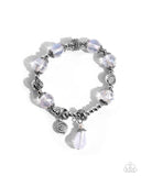 Better Off - White Bracelet - Paparazzi Accessories Bracelet Bedazzle Me Pretty Mobile Fashion Boutique