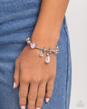 Better Off - White Bracelet - Paparazzi Accessories Bracelet Bedazzle Me Pretty Mobile Fashion Boutique