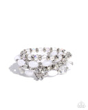 Bewitching Bear - White Bracelet - Paparazzi Accessories Bracelet Bedazzle Me Pretty Mobile Fashion Boutique